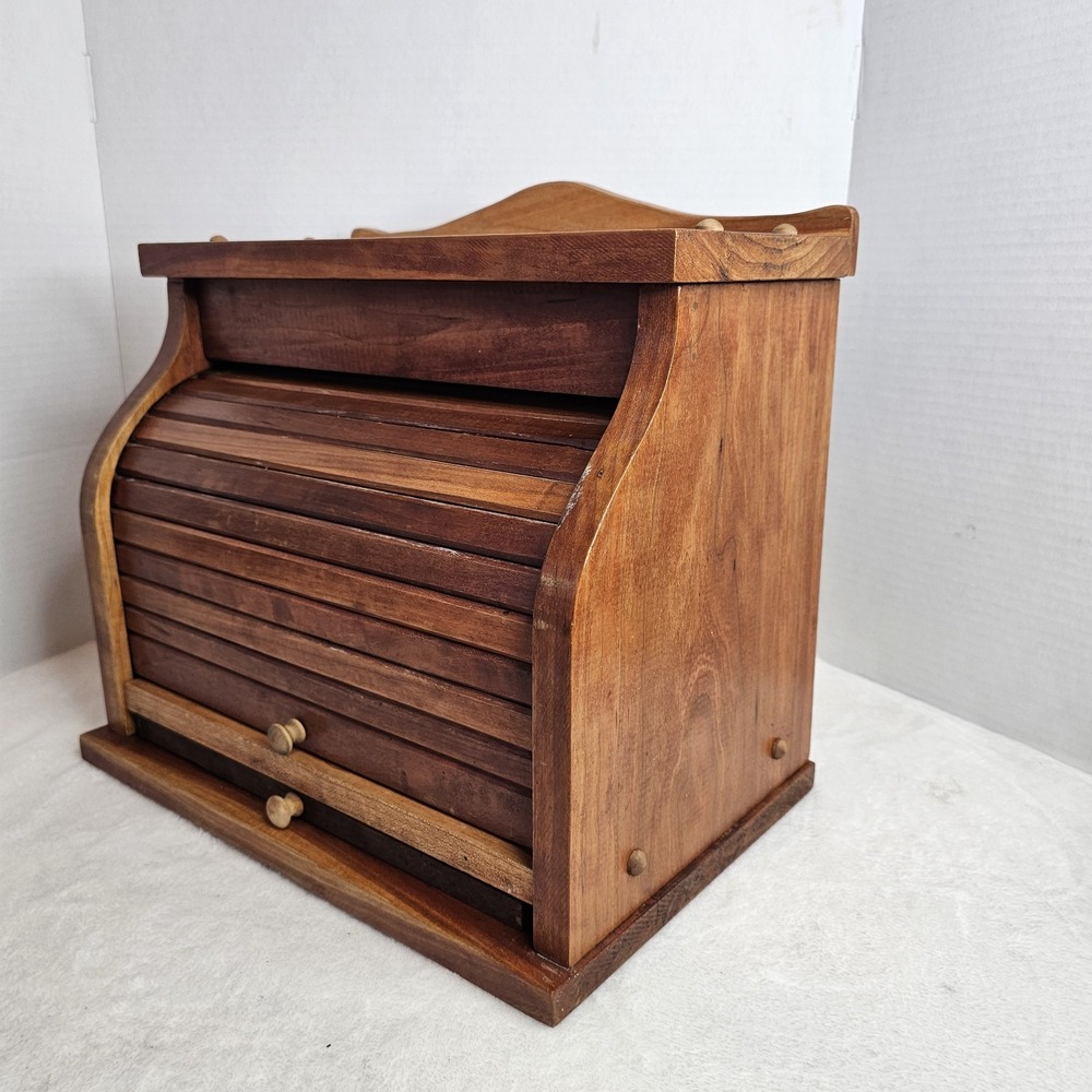 Handmade Bread Box With Cutting Board Vintage